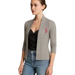 U.S. Polo Assn. Light Gray Women's Cardigan. Size 4.